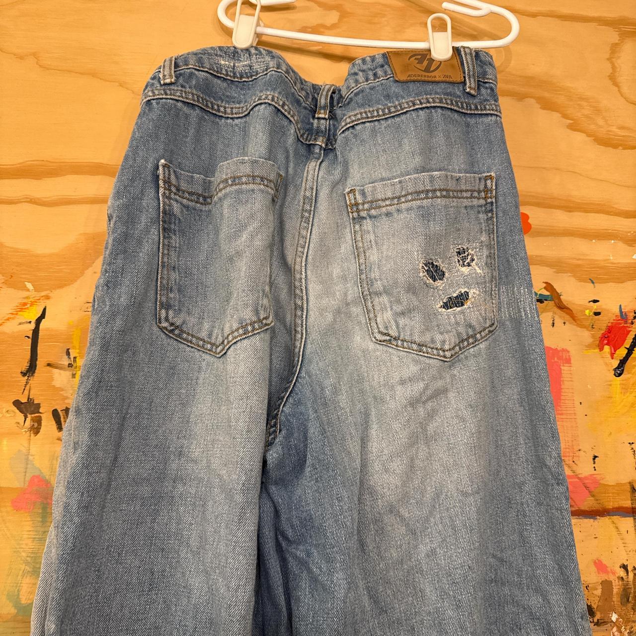 Ader Error Women's Embroidered Jeans - Blue/Navy … - image 5