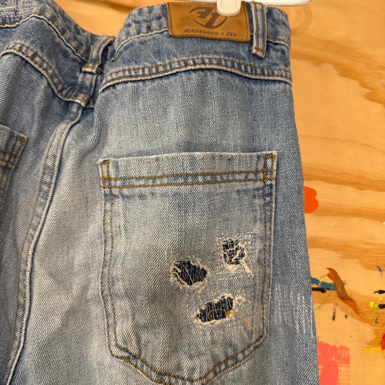 Ader Error Women's Embroidered Jeans - Blue/Navy … - image 6