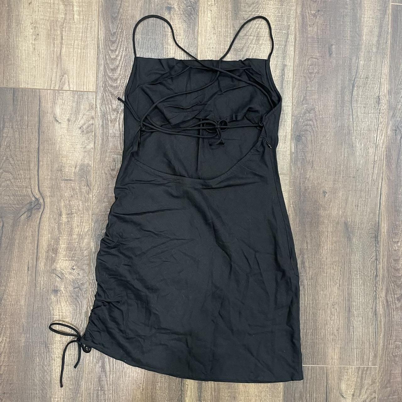 Princess Polly mini black dress! A super cute cowl... Depop