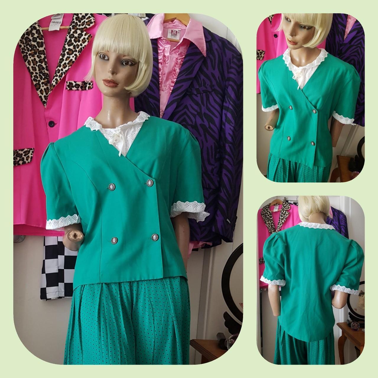 NOVA Brand Vintage 80s S/S Double Breasted... Depop