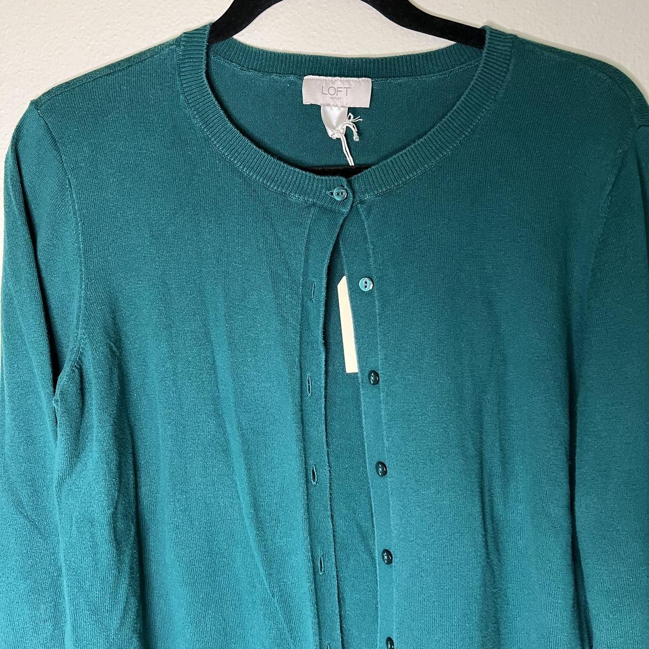 Loft shop green cardigan