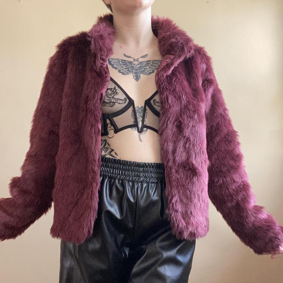 Forever 21 2024 purple fur jacket