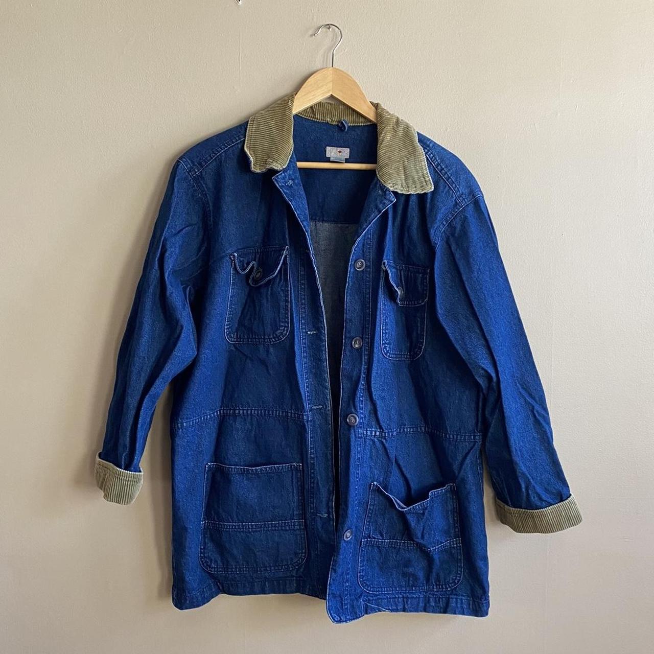 Perfect for Spring French Navy 80’s denim jacket... - Depop