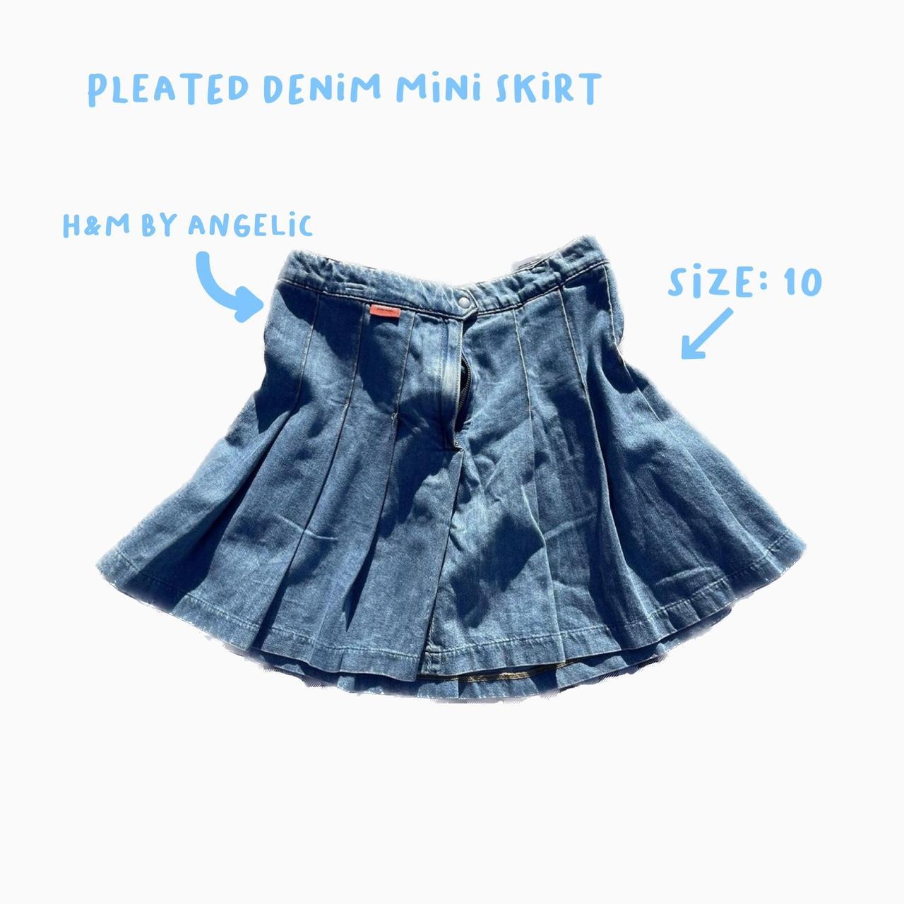 H and m blue skirt sale