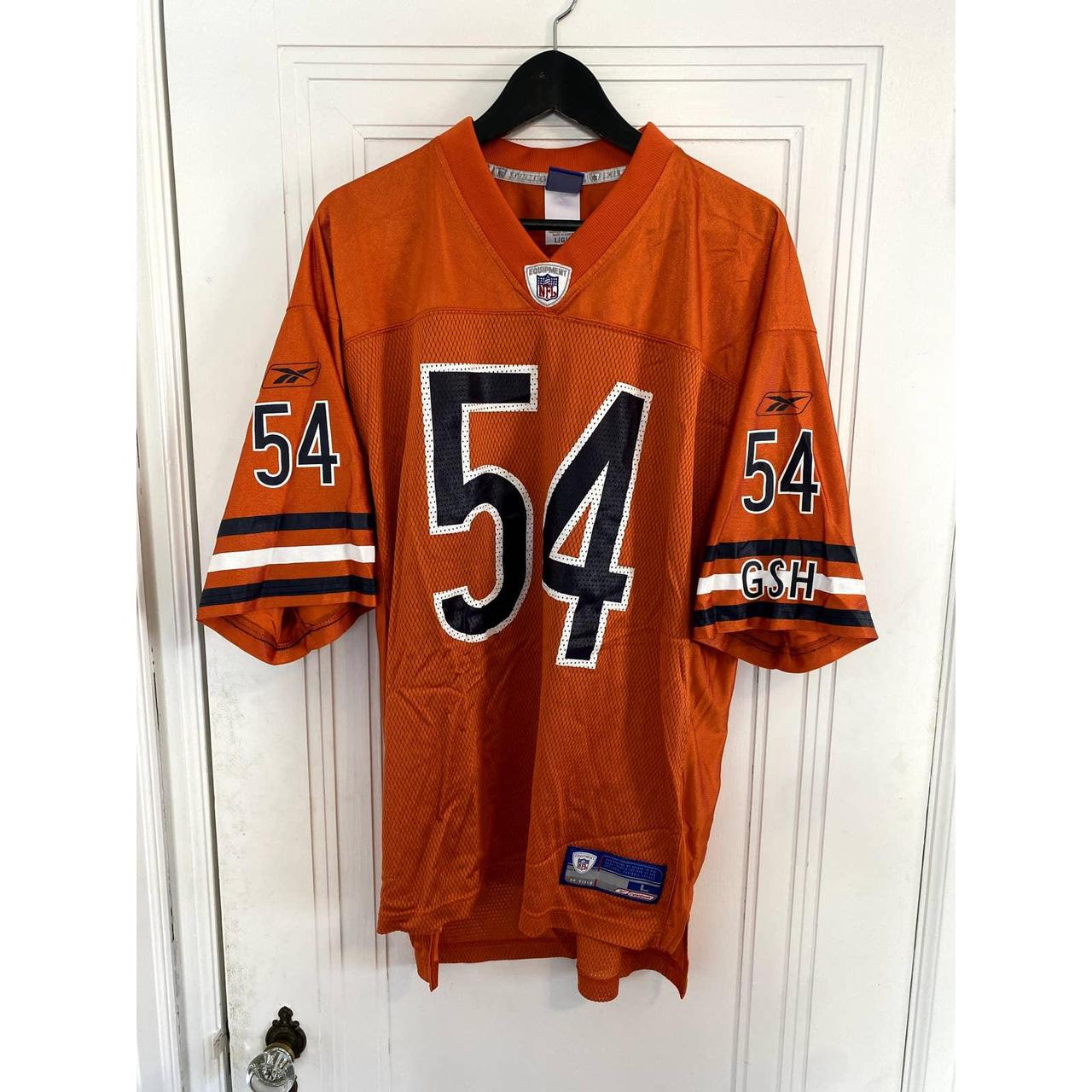 Chicago Bears Brian Urlacher jersey mens size large orange