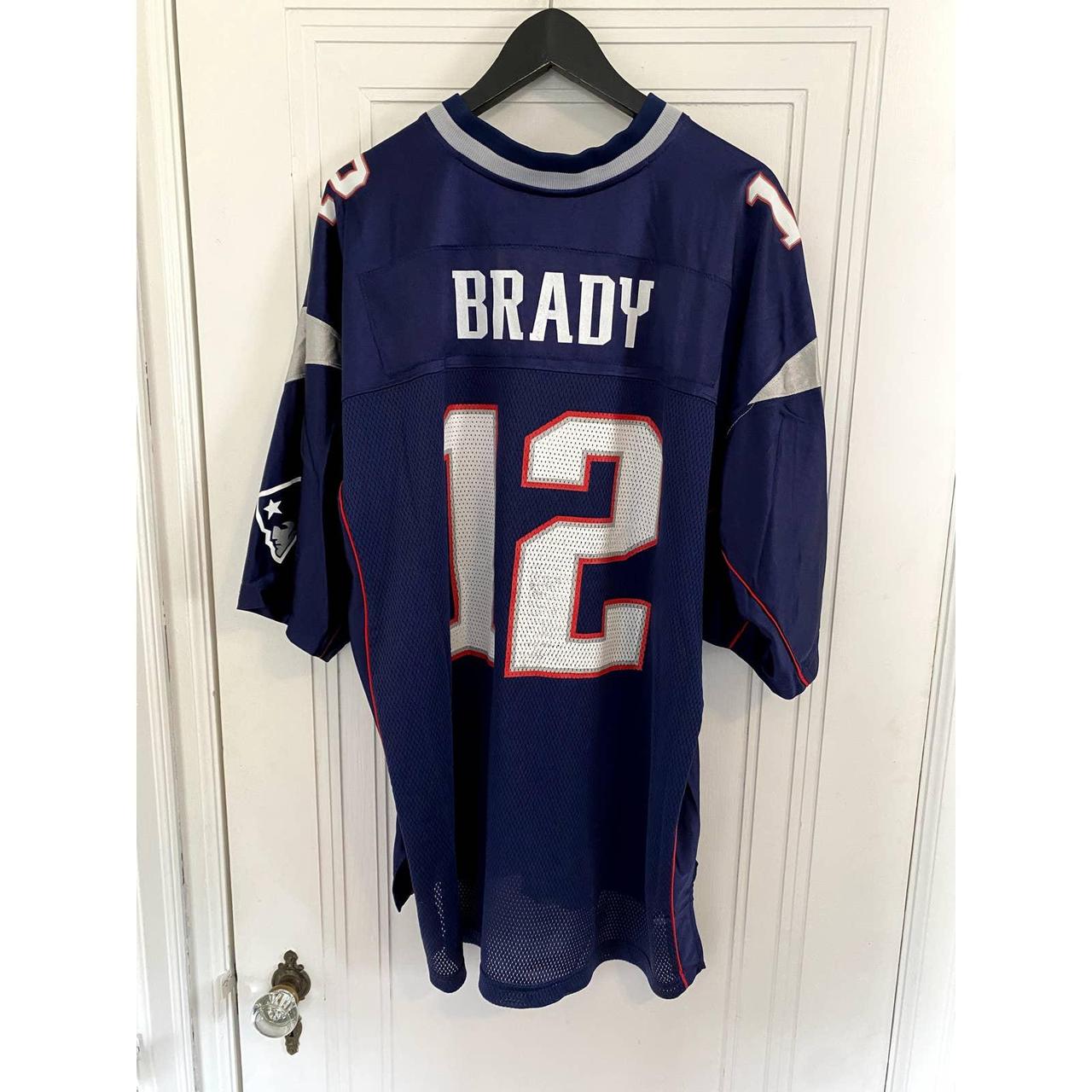 Reebok NFL New England Patriots Jersey 12 Brady in Blue Size XL