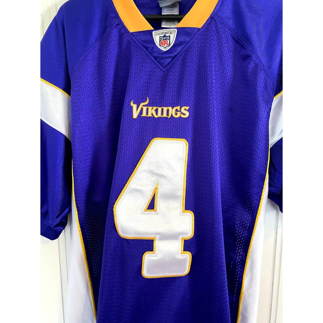 Reebok Brett Favre Minnesota Vikings Jersey T Shirt - Depop