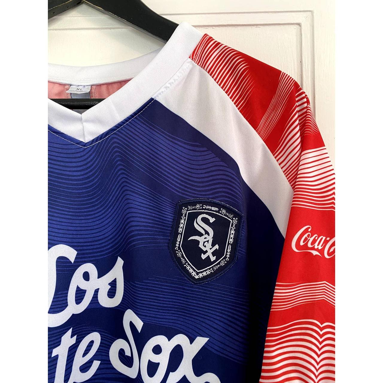 Chicago Los White Sox Soccer Style Jersey Shirt Men's Size Medium Coca Cola  SGA