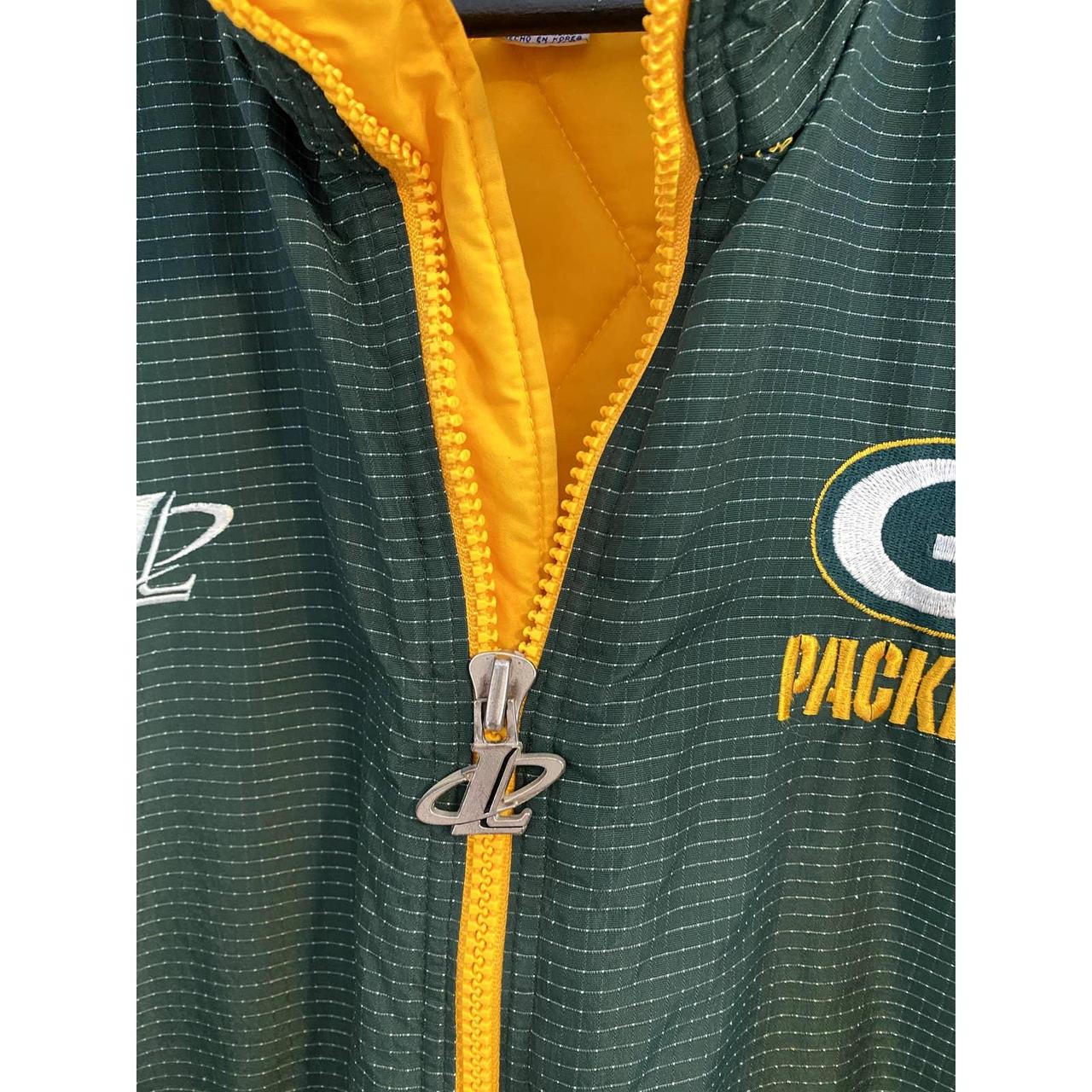 Vintage Green Bay Packers Puffer Jacket Mens Medium - Depop