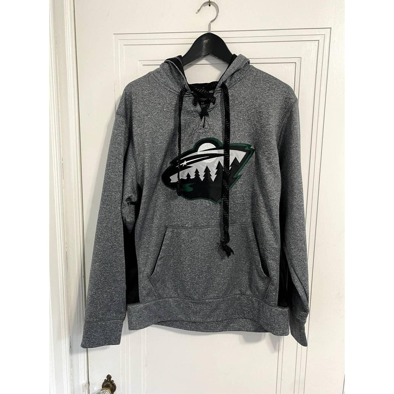 Minnesota Wild NHL Hockey Size Medium Hoodie Hooded Sweatshirt Green
