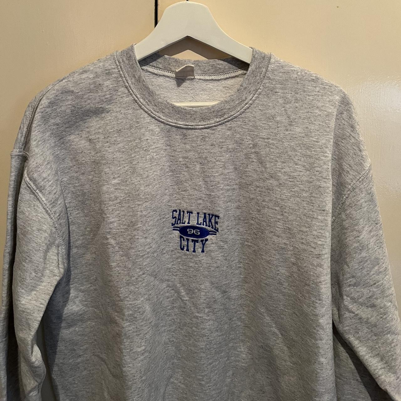 Urban outfitters Salt Lake Grey Sweatshirt size... - Depop