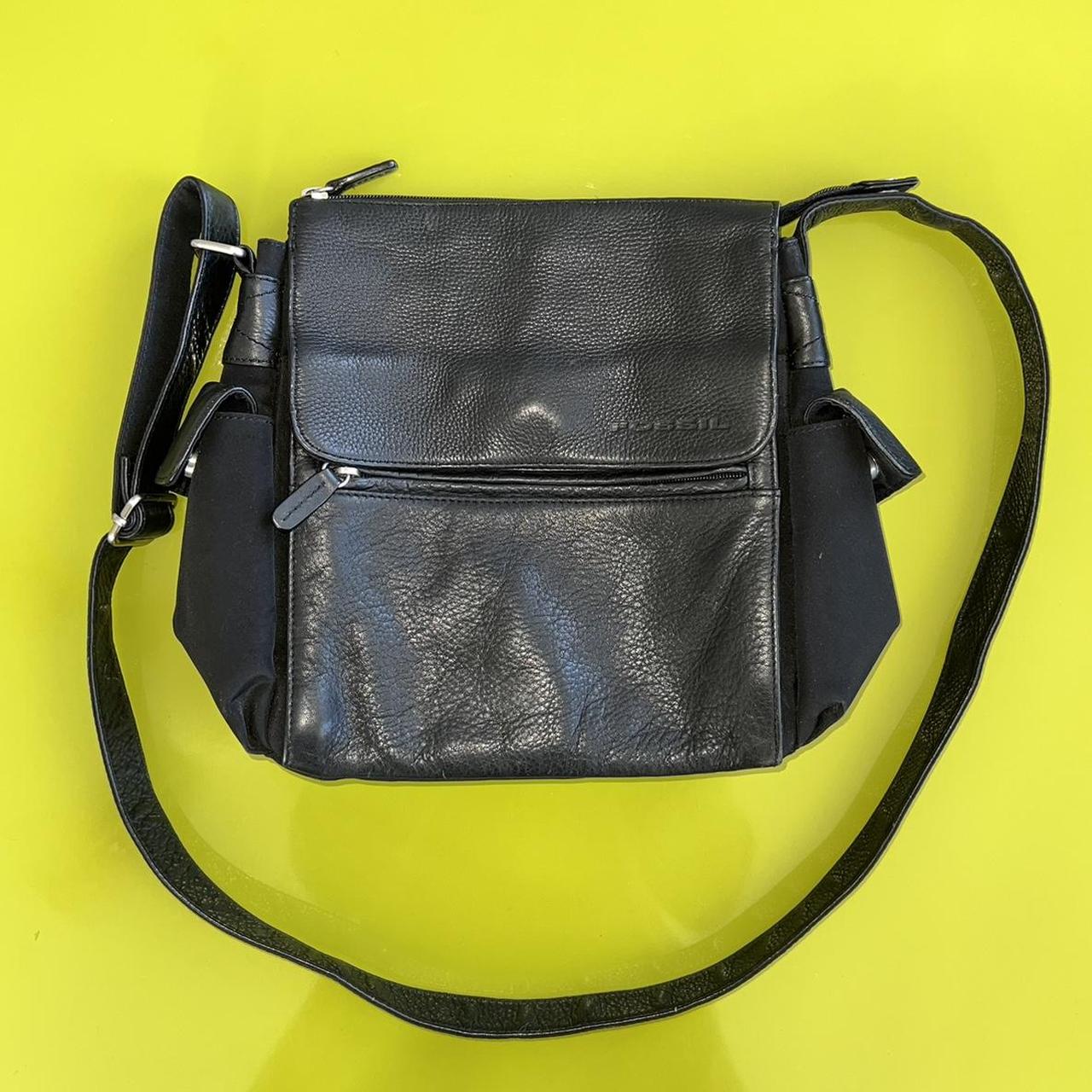 Crossbody vintage fossil black leather 1954 shops collection