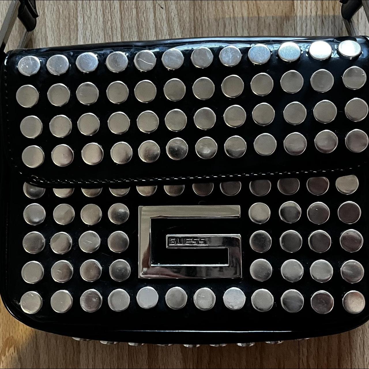 Guess Women's Black and Silver Bag | Depop