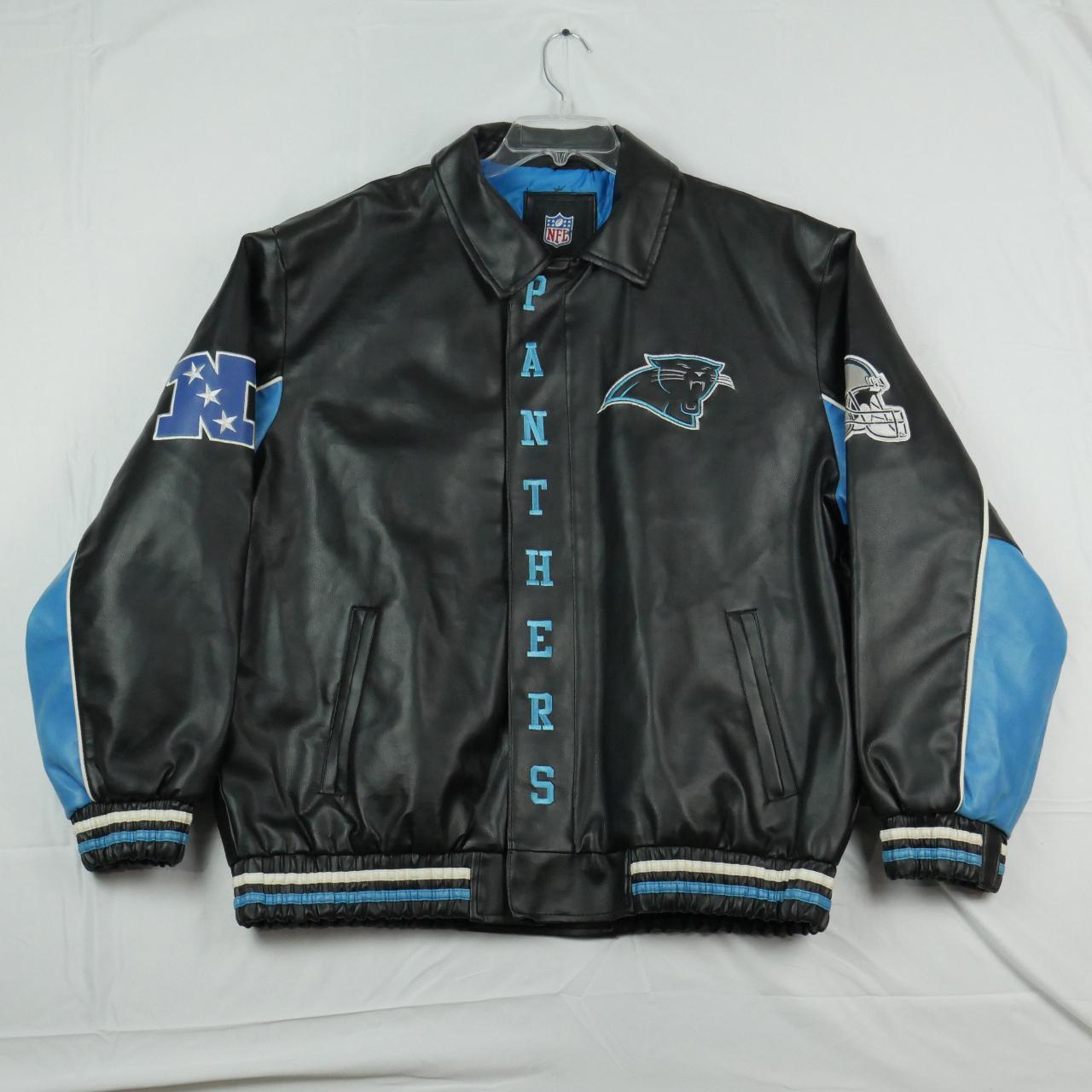 Carolina Panthers Leather Jacket Bomber Vintage Motorcycle Coats