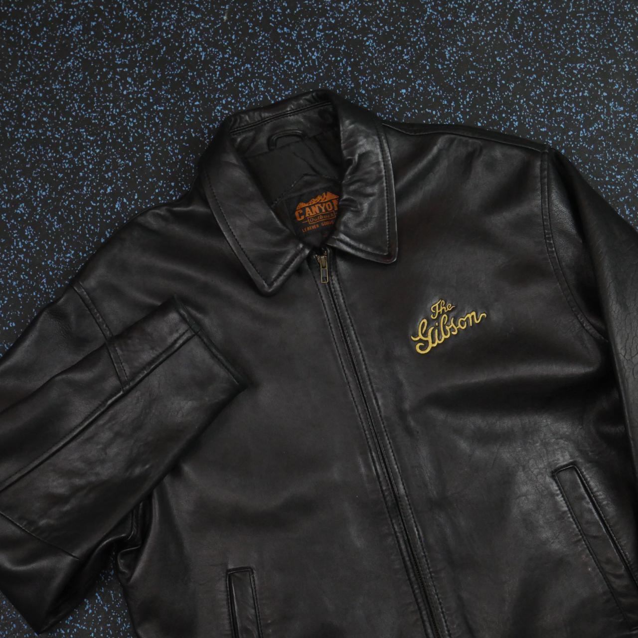 Vintage 90s The Gibson Guitars Jacket Lamb Skin... Depop