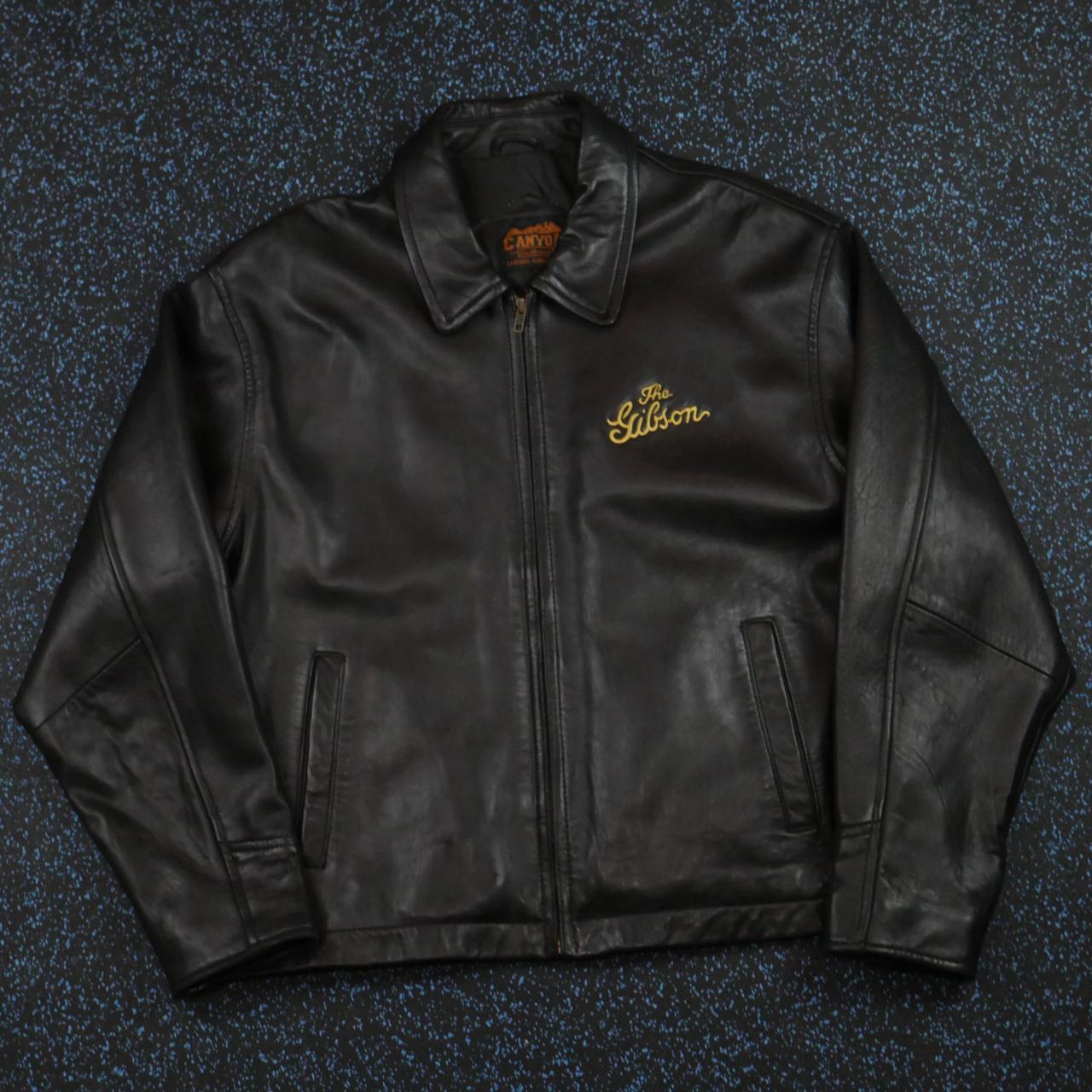 Vintage 90s The Gibson Guitars Jacket Lamb Skin... Depop