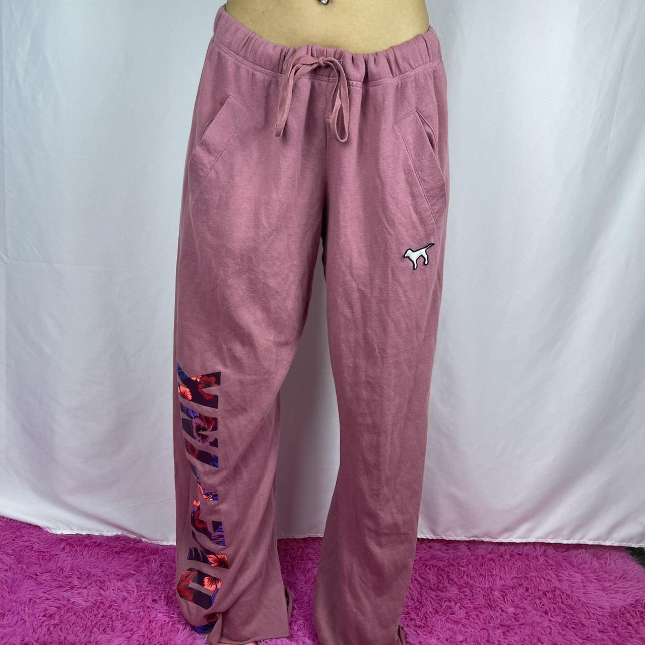 y2k low rise Victoria's Secret pink sweatpants Size - Depop