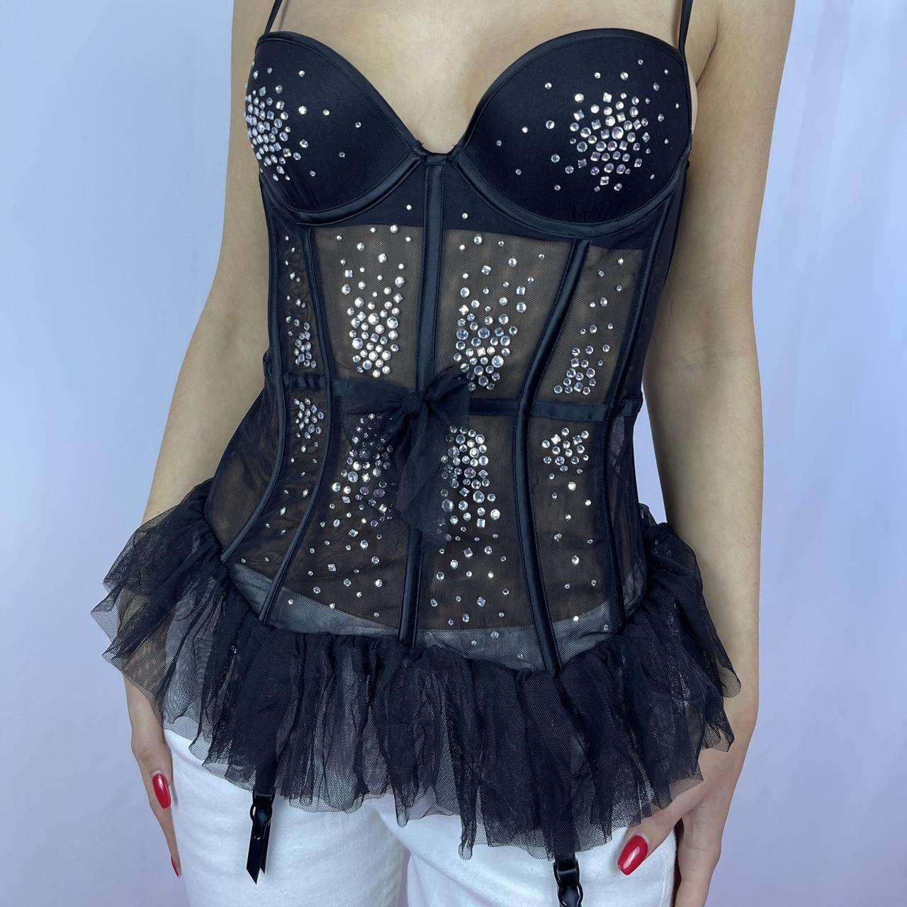 Victoria's Secret Rhinestone Bustier Top 🤍 this | Depop