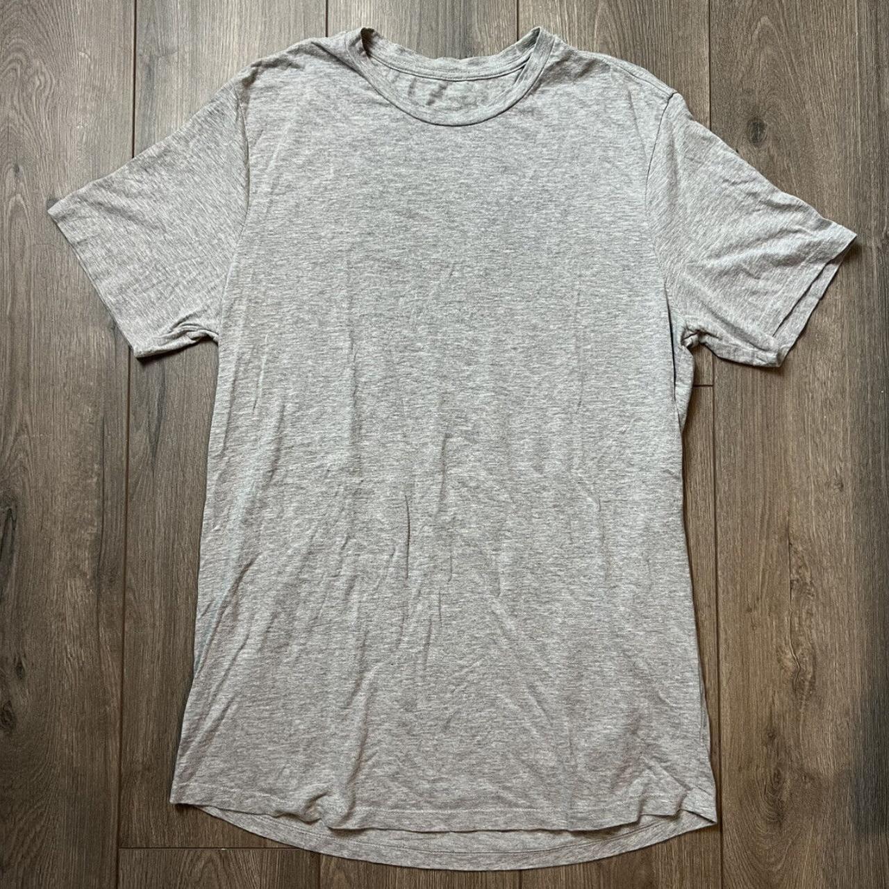 Men's Grey and White T-shirt | Depop
