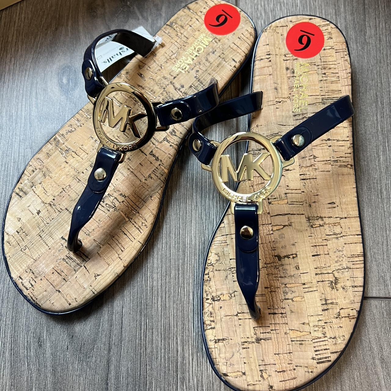 MICHAEL Michael Kors Women's Blue and Navy Sandals | Depop