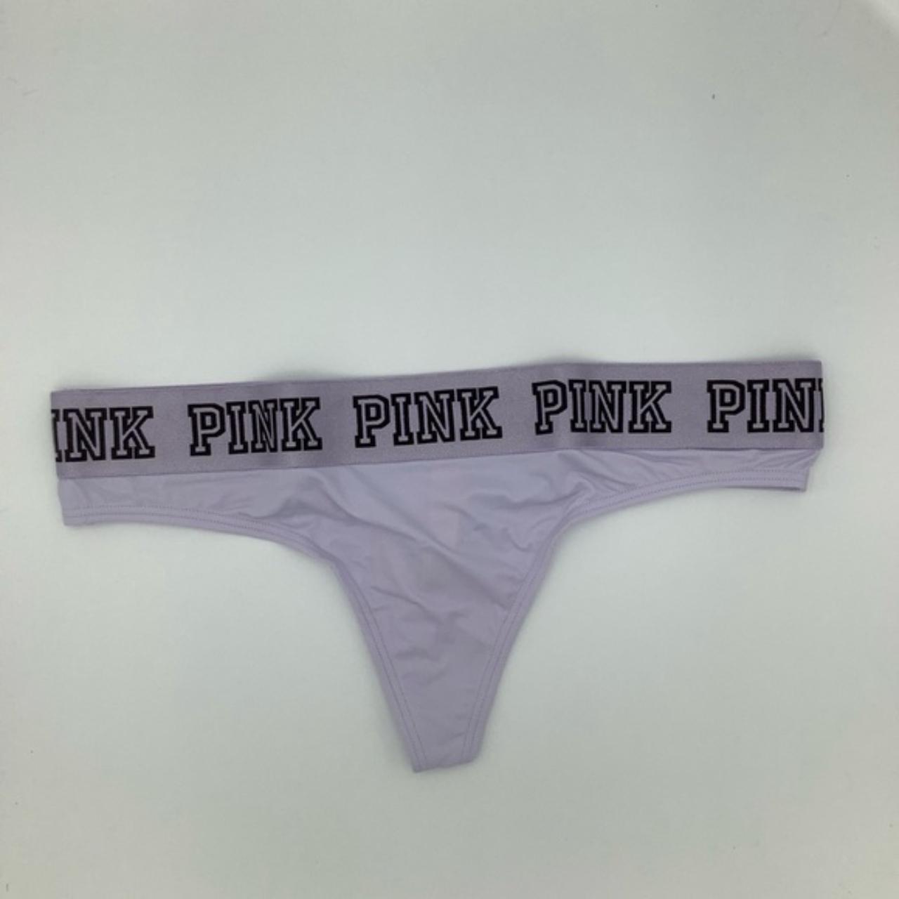 New Victoria’s Secret PINK Shine Logo Thong Panty 