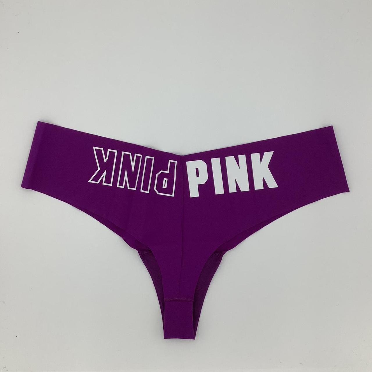 New Victoria's Secret PINK No Show Thong Panties - - Depop