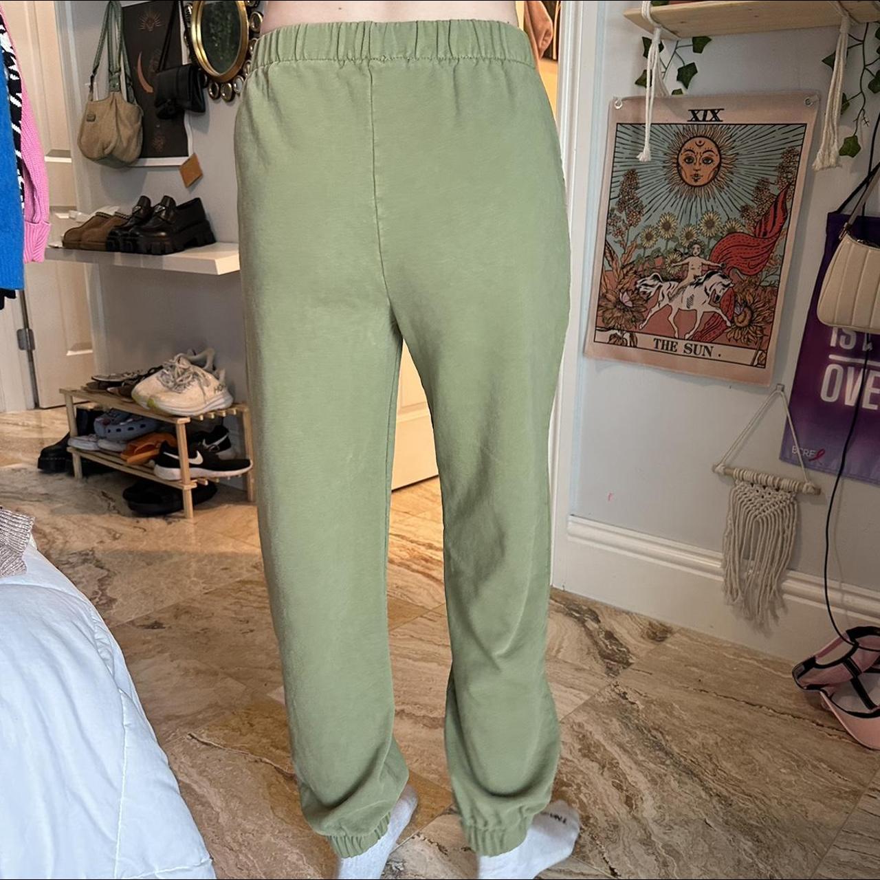 Brandy Melville Green Sweatpants - no stains or... - Depop