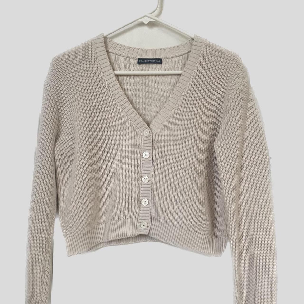 billie cotton / john galt knit cardigan in beige