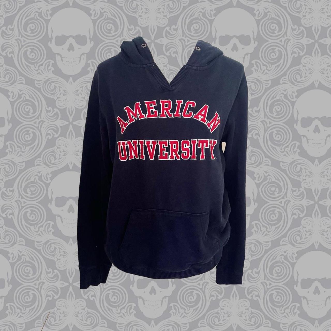 american university logo hoodie the world s most Depop