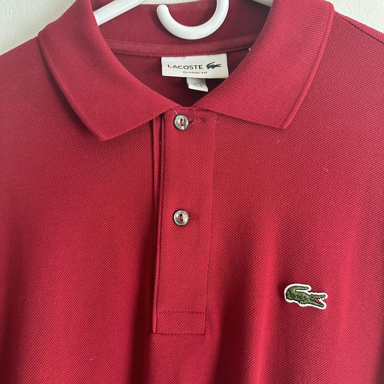 Red polo on sale shirt lacoste