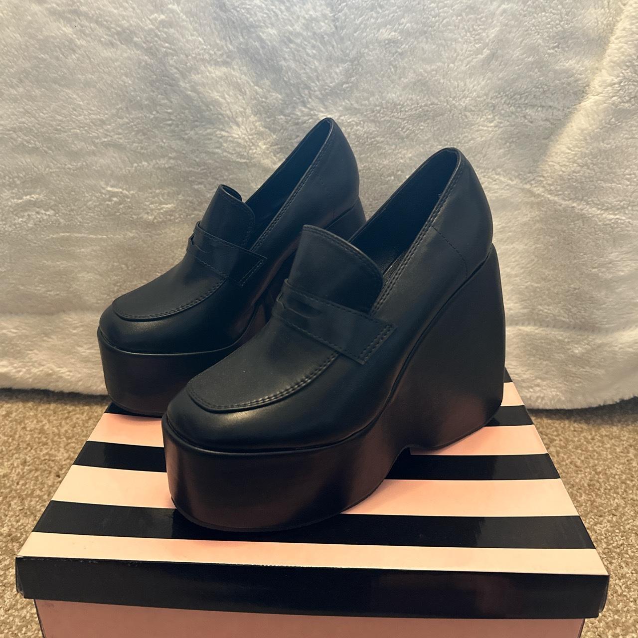 platform loafers heels