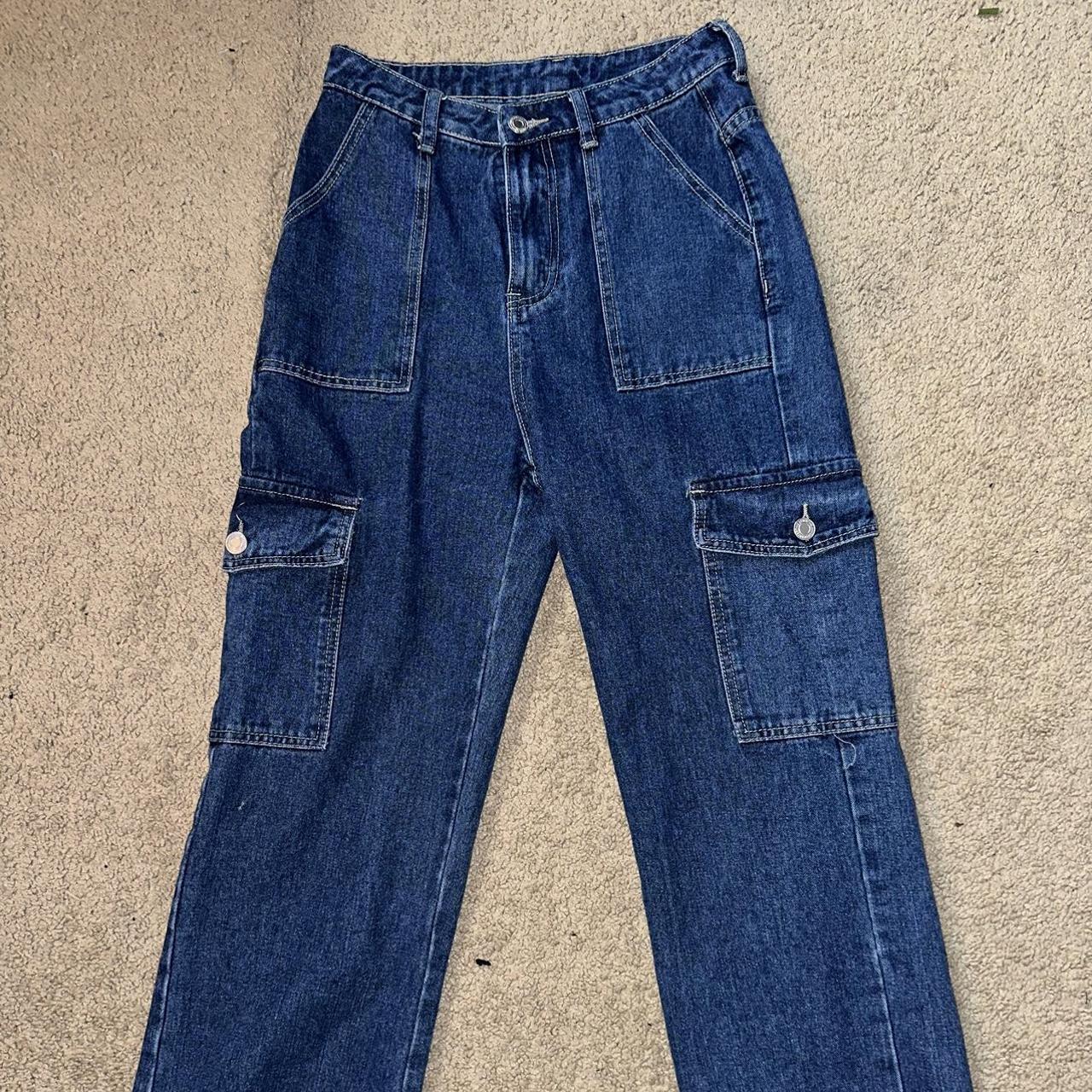 cargo jeans from shein size- xs - Depop
