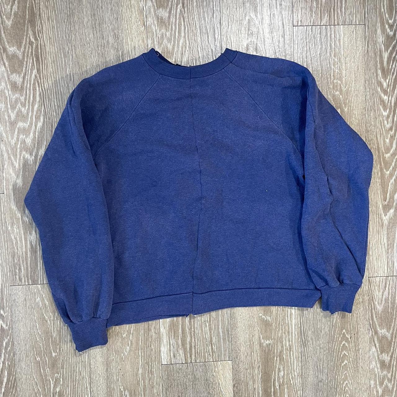 Vintage 1960s 1970s Navy Sears Raglan Sweatshirt... - Depop