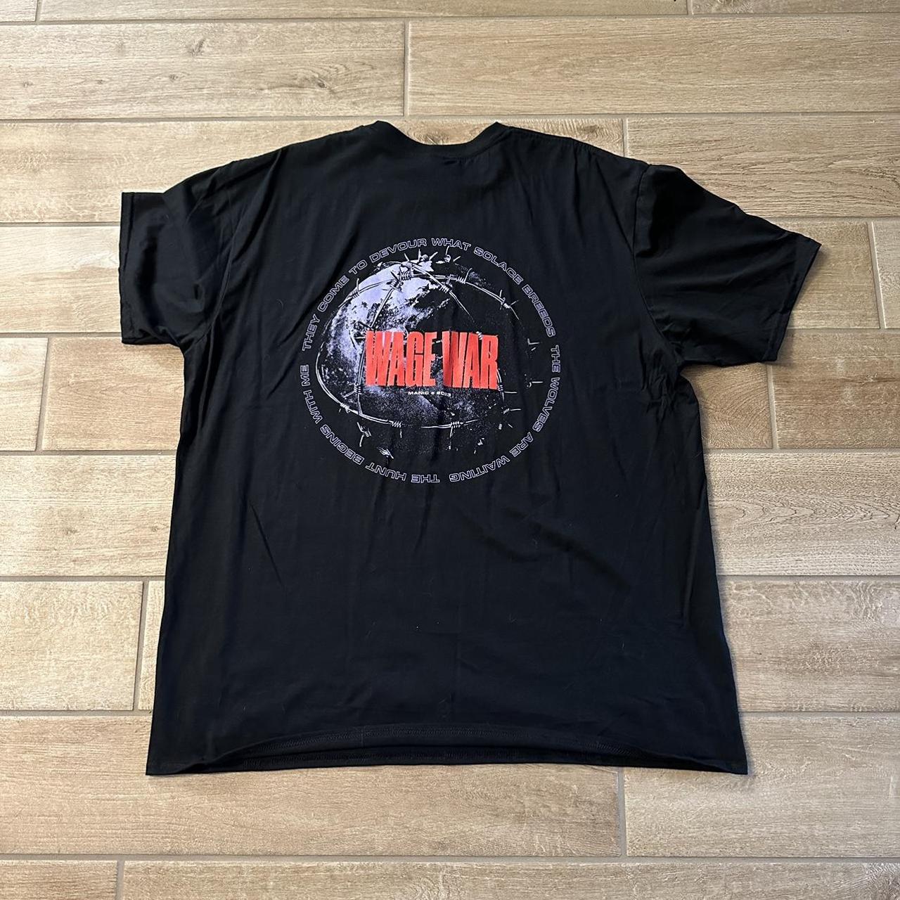 WAGE WAR “Barbed Wire Globe” Shirt Great condition,... - Depop