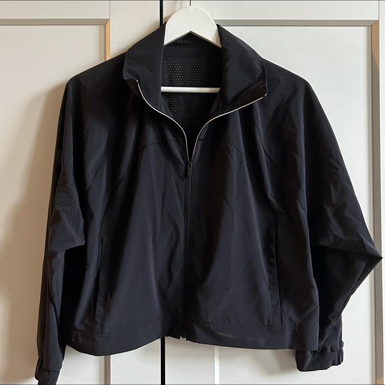 Lululemon black jacket with detail on the back -... - Depop