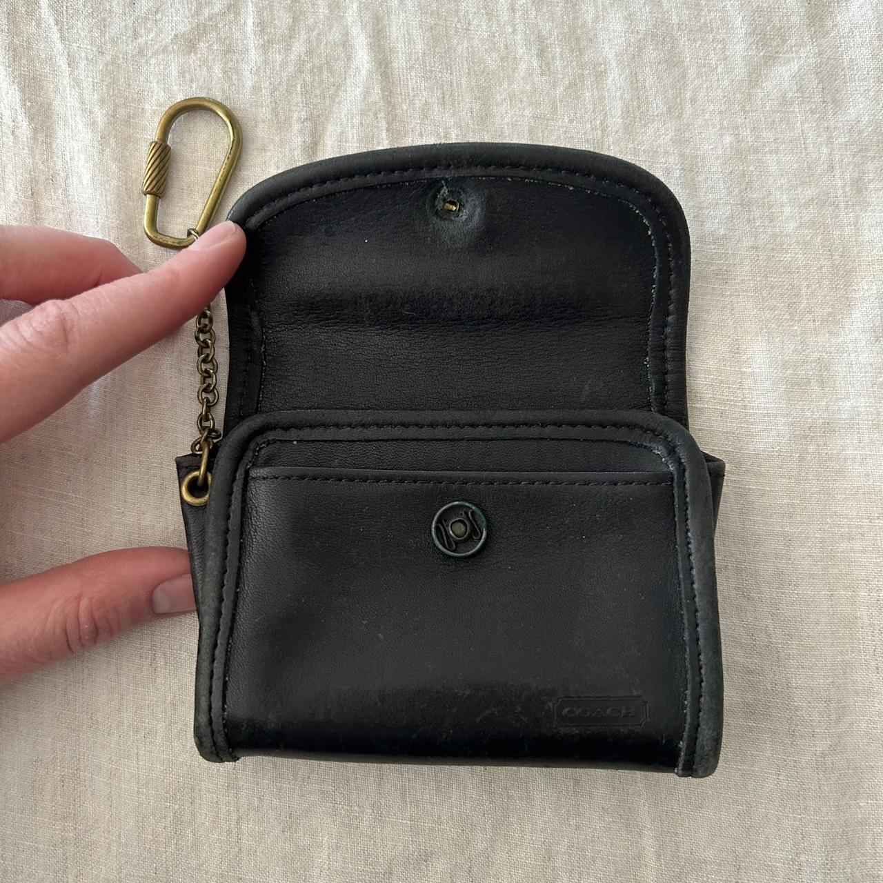 COACH Vintage outlets Black Leather Mini Envelope Coin Purse, New w/o Tags, Rare, Mint Vintage Condition