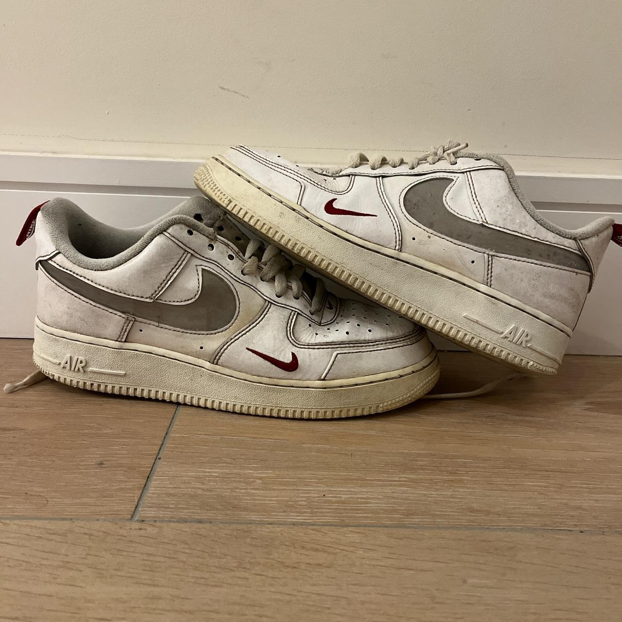 WHITE AND GREY AIR FORCE 1 SIZE: UK6.5 COMES WITH... - Depop