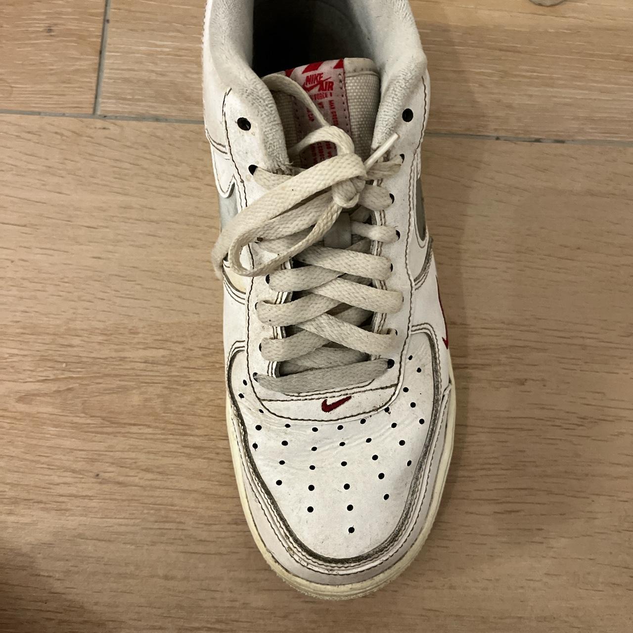 mens grey and white air force 1