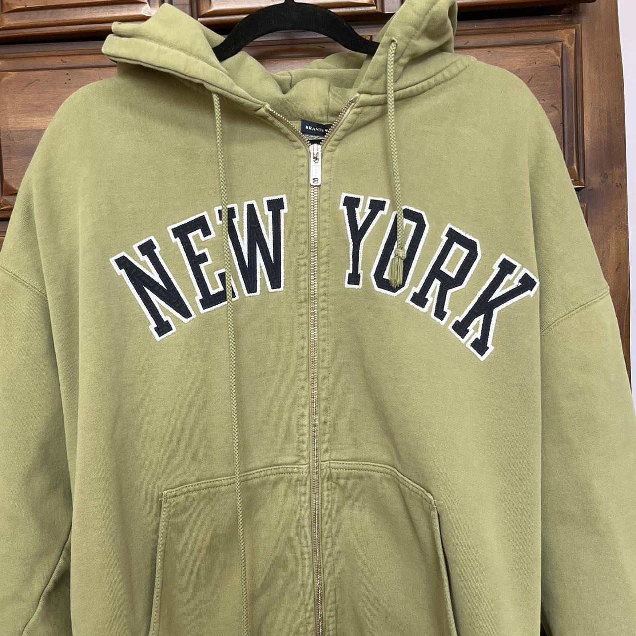 Rare brandy selling green new york zip up hoodie