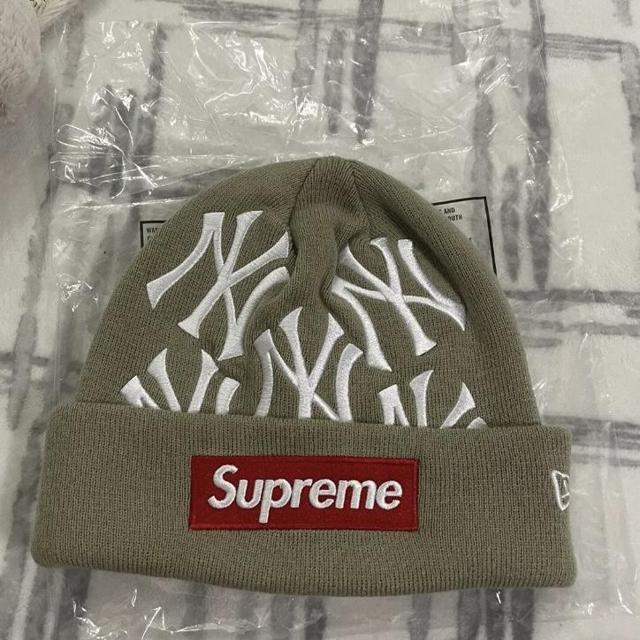 Supreme New York Yankees New Era Box Logo Beanie TEN - Depop