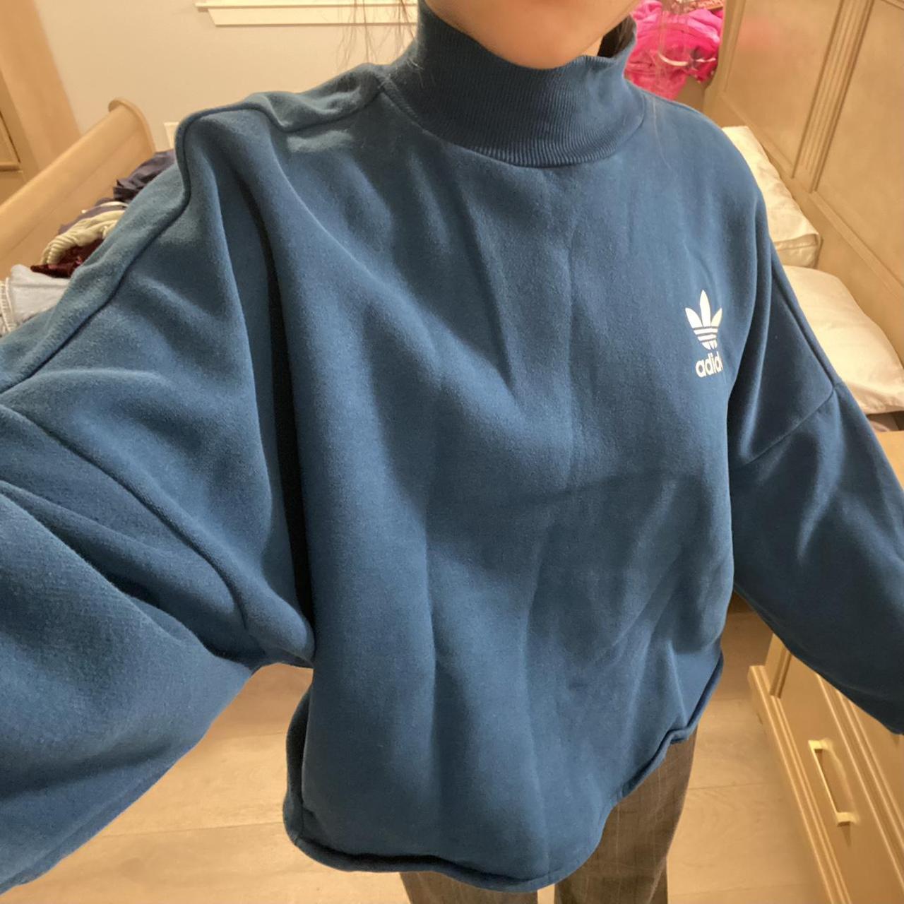 Adidas fashion mock neck sweatshirt