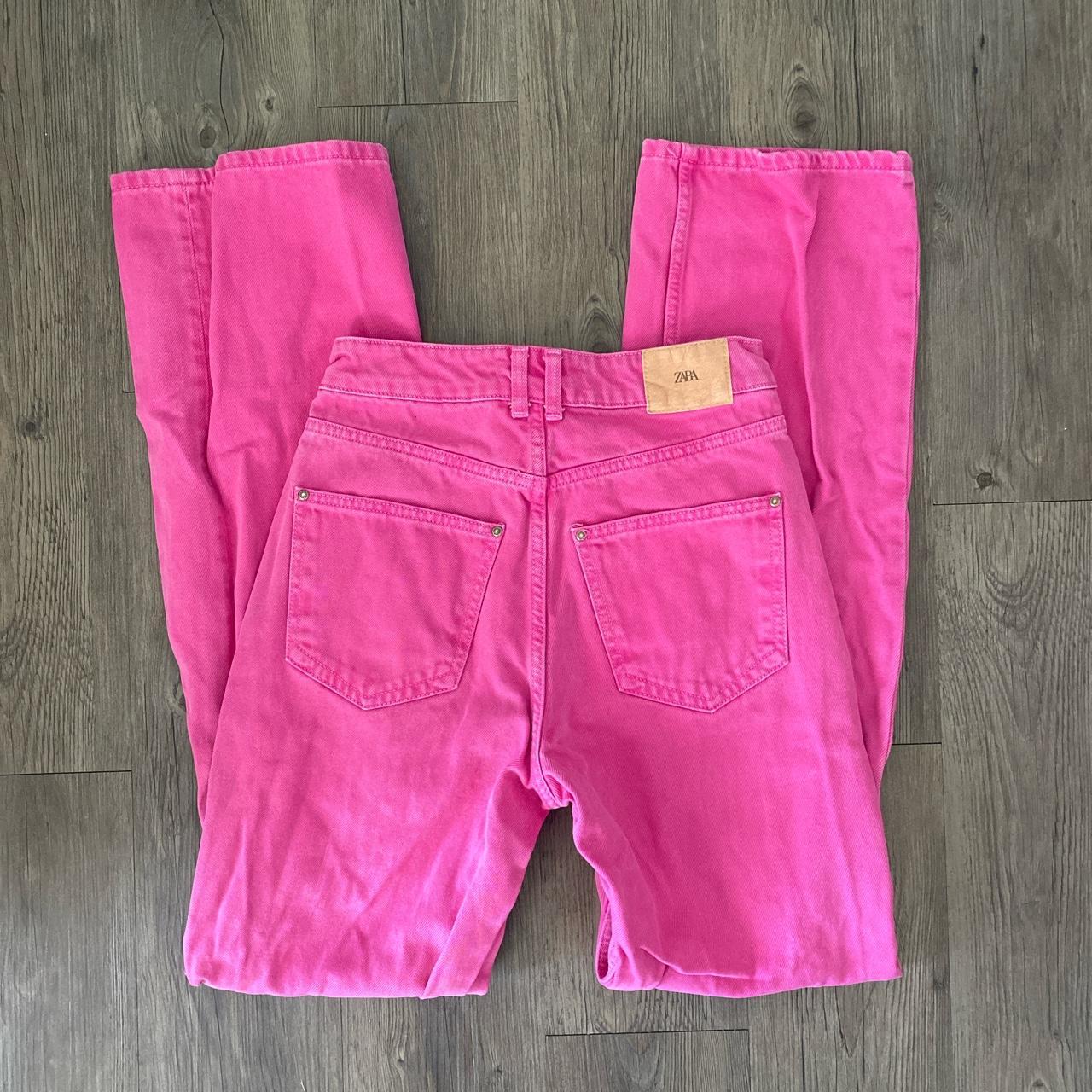 pink zara jeans there’s no stains or flaws, these... Depop