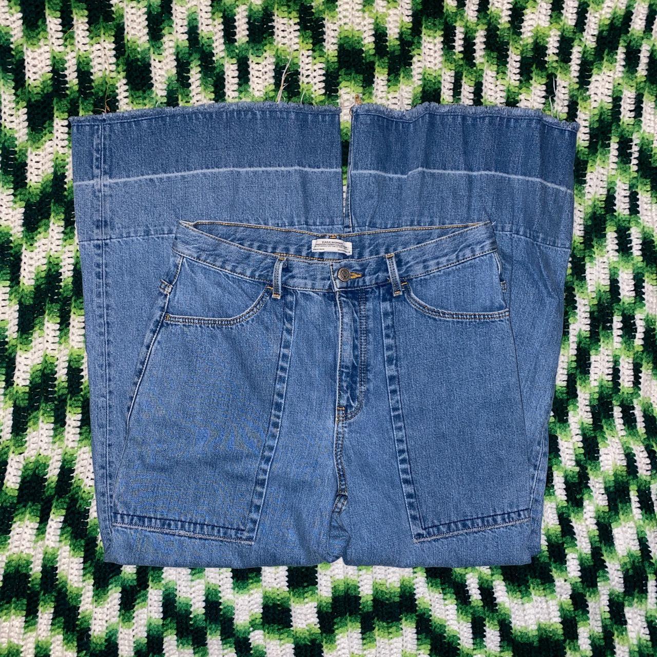 zara boho denim jeans there’s no stains or... Depop