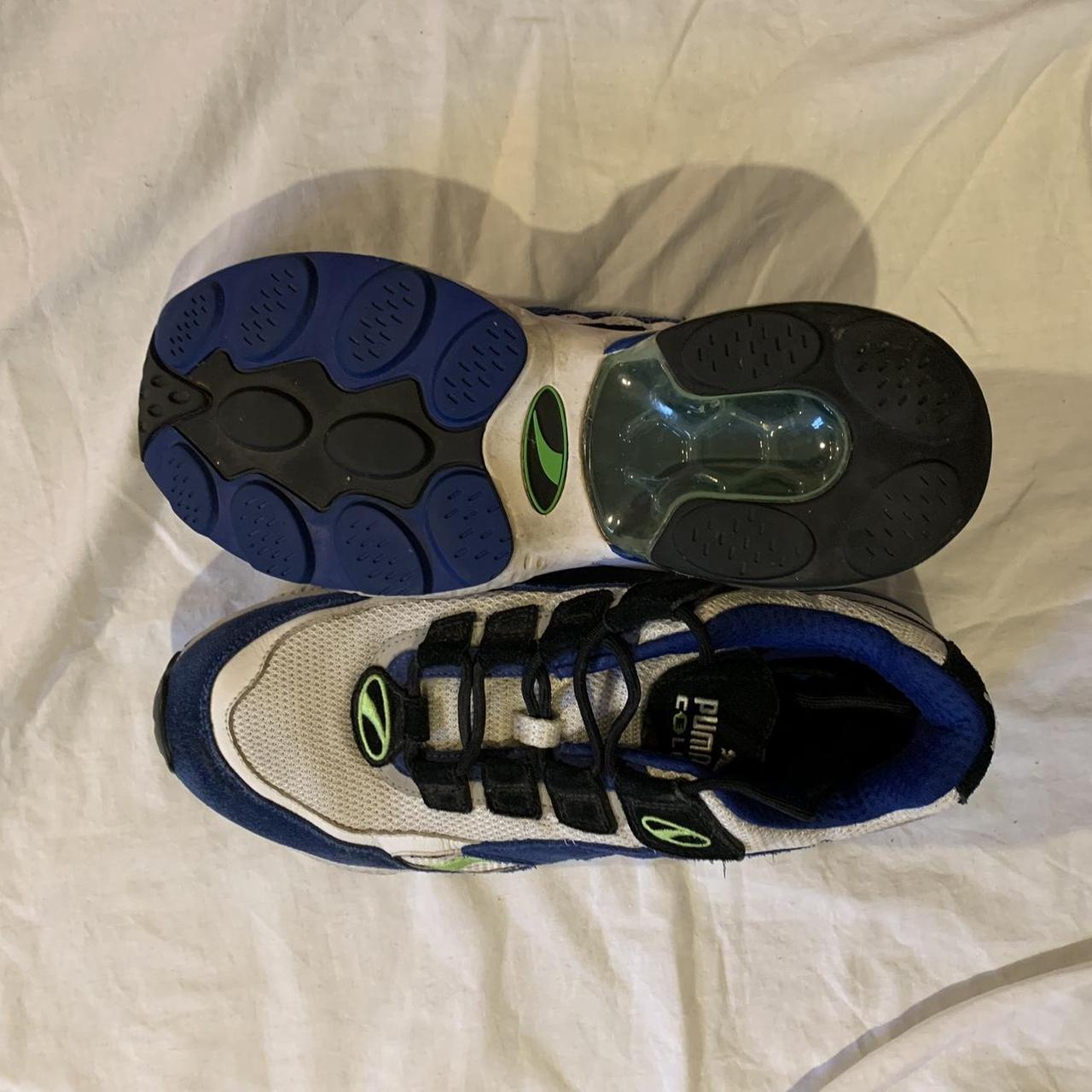 Puma Cell Venom trainers in blue and white. Great. Depop