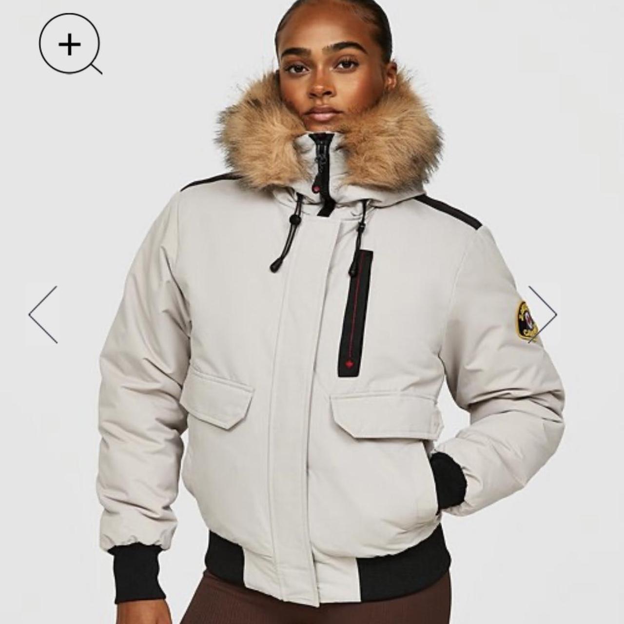 beige zavetti canada coat small pen mark, barley... Depop