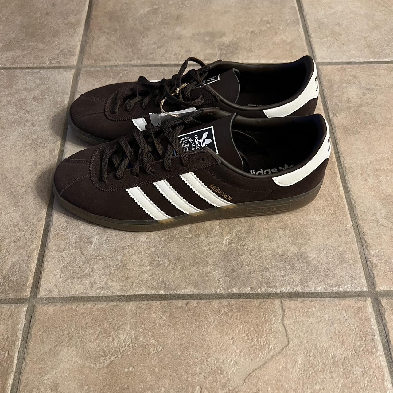 ADIDAS MUNCHEN BROWN SIZE 11.5 CONDITION: BRAND NEW,... - Depop