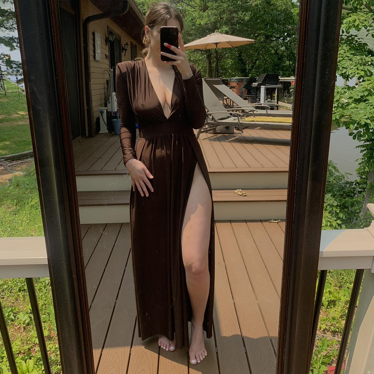 Fashion Nova Spree dress in chocolate brown. Never