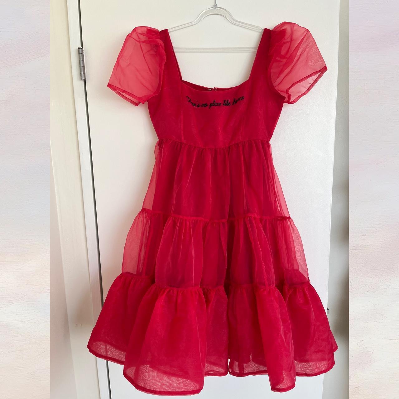 Dolls Kill x Wizard of Oz Red Puff Dress Size... - Depop
