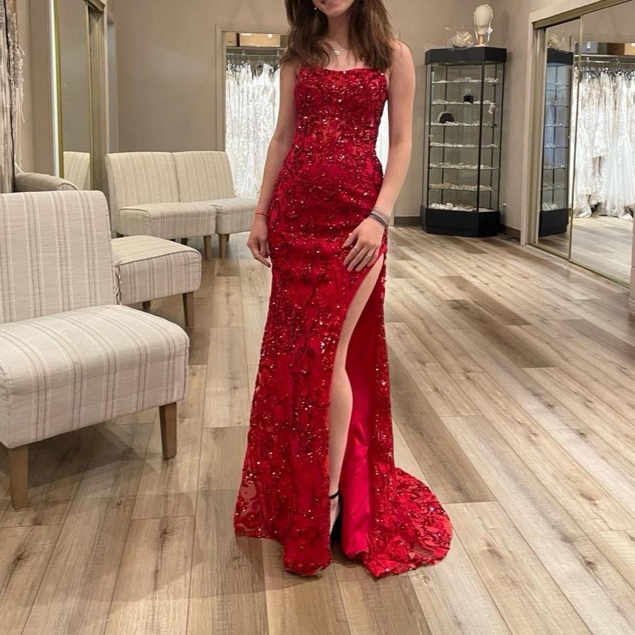 The most stunning red prom dress from Morilee with a