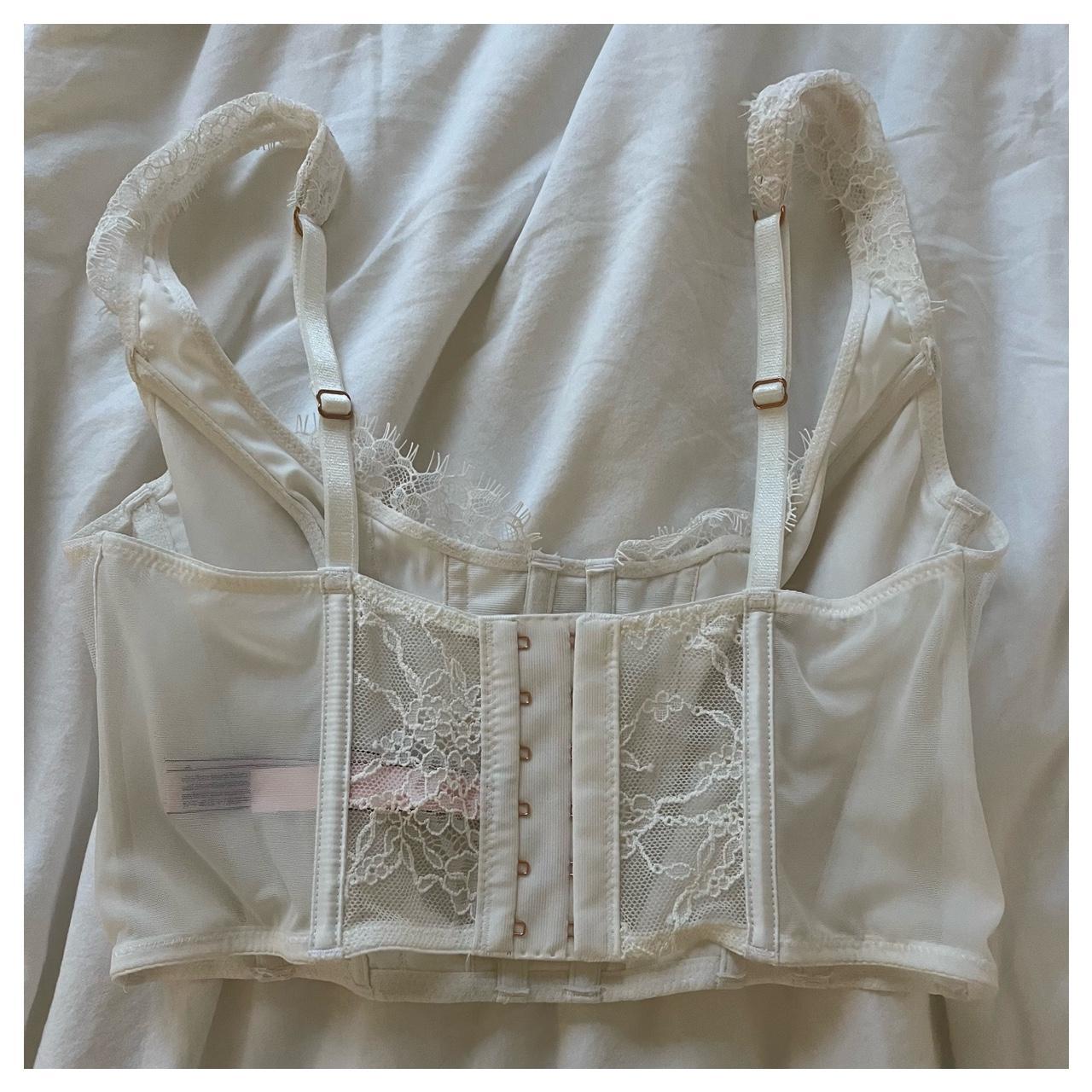Victoria's Secret Women's White Corset Depop